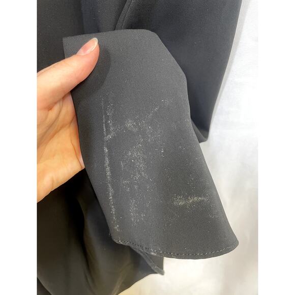 BADGLEY MISCHKA Off The Shoulder Grommet Crepe Evening Gown Black Size 4 - Picture 8 of 15